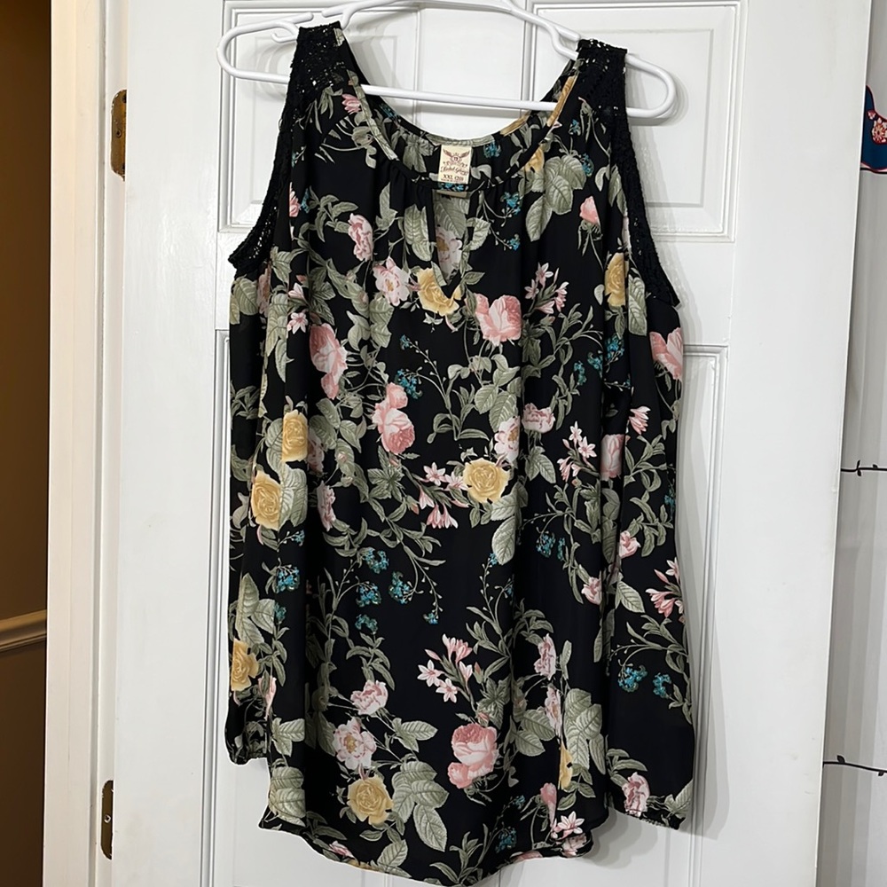 Cold Shoulder Tunic Blouse